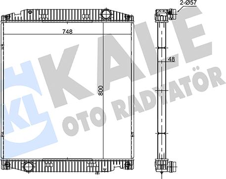 KALE OTO RADYATÖR 349385 - Radiator, engine cooling autospares.lv