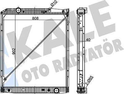 KALE OTO RADYATÖR 349375 - Radiator, engine cooling autospares.lv