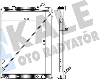 KALE OTO RADYATÖR 349295 - Radiator, engine cooling autospares.lv