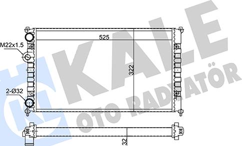 KALE OTO RADYATÖR 349235 - Radiator, engine cooling autospares.lv