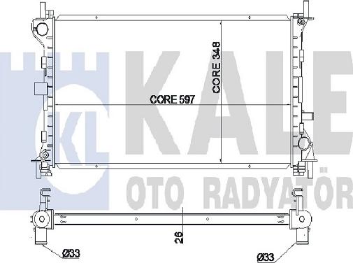 KALE OTO RADYATÖR 349700 - Radiator, engine cooling autospares.lv