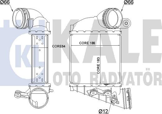 KALE OTO RADYATÖR 344770 - Intercooler, charger autospares.lv