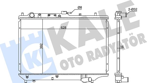 KALE OTO RADYATÖR 345965 - Radiator, engine cooling autospares.lv