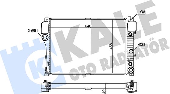 KALE OTO RADYATÖR 345970 - Radiator, engine cooling autospares.lv