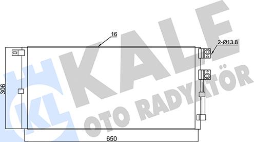 KALE OTO RADYATÖR 345480 - Condenser, air conditioning autospares.lv