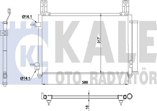 KALE OTO RADYATÖR 345165 - Condenser, air conditioning autospares.lv