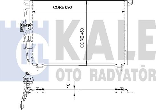 KALE OTO RADYATÖR 345810 - Condenser, air conditioning autospares.lv