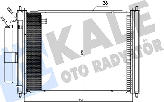 KALE OTO RADYATÖR 345270 - Condenser, air conditioning autospares.lv