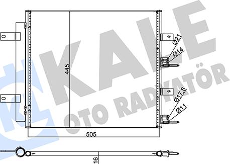 KALE OTO RADYATÖR 345730 - Condenser, air conditioning autospares.lv