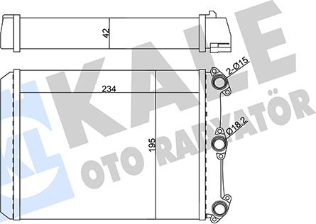 KALE OTO RADYATÖR 346640 - Heat Exchanger, interior heating autospares.lv