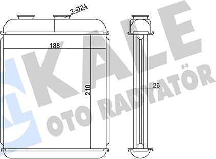 KALE OTO RADYATÖR 346680 - Heat Exchanger, interior heating autospares.lv