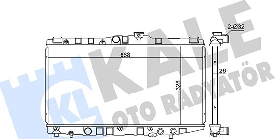 KALE OTO RADYATÖR 346045 - Radiator, engine cooling autospares.lv