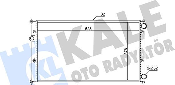 KALE OTO RADYATÖR 346055 - Radiator, engine cooling autospares.lv