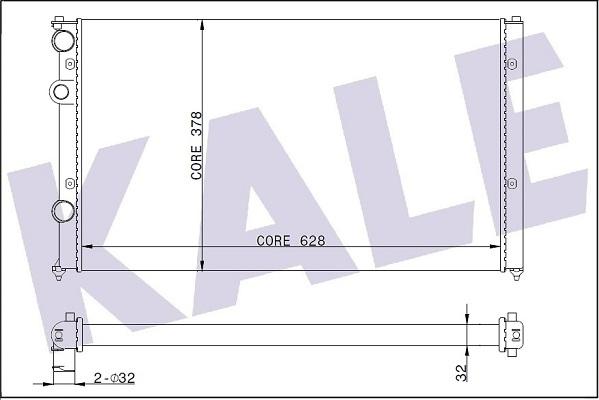 KALE OTO RADYATÖR 346050 - Radiator, engine cooling autospares.lv