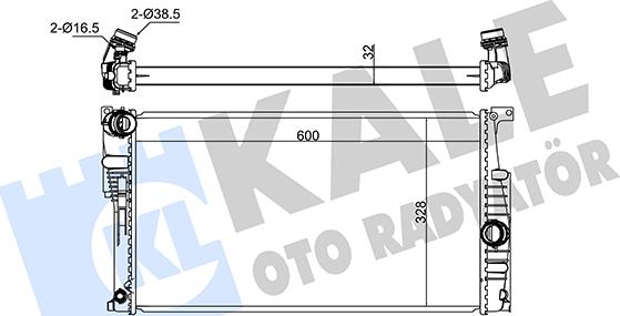 KALE OTO RADYATÖR 346065 - Radiator, engine cooling autospares.lv