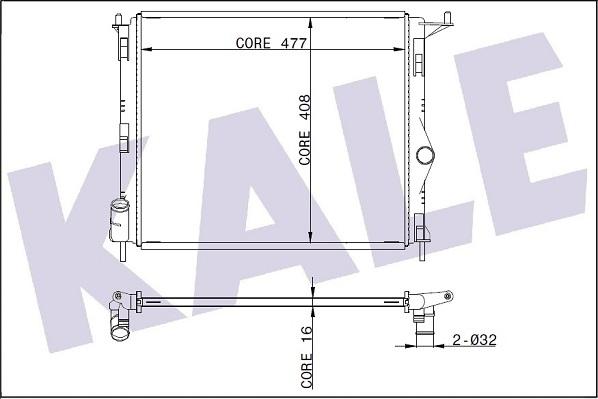 KALE OTO RADYATÖR 346010 - Radiator, engine cooling autospares.lv