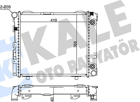 KALE OTO RADYATÖR 346165 - Radiator, engine cooling autospares.lv