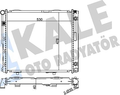 KALE OTO RADYATÖR 346160 - Radiator, engine cooling autospares.lv