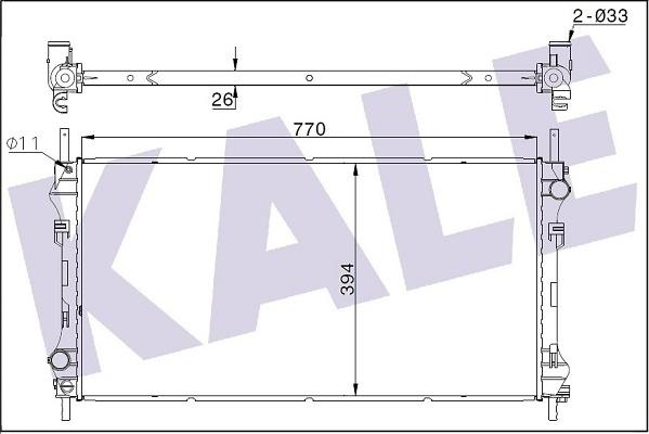 KALE OTO RADYATÖR 346115 - Radiator, engine cooling autospares.lv