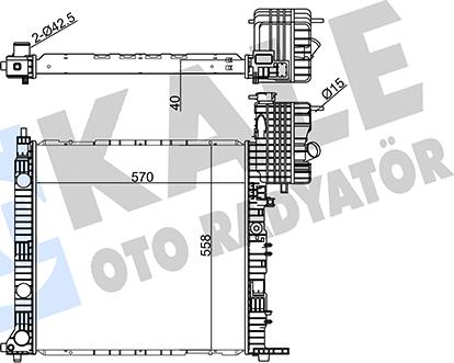 KALE OTO RADYATÖR 346170 - Radiator, engine cooling autospares.lv