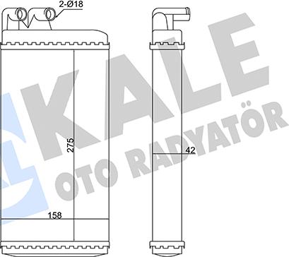 KALE OTO RADYATÖR 346240 - Heat Exchanger, interior heating autospares.lv