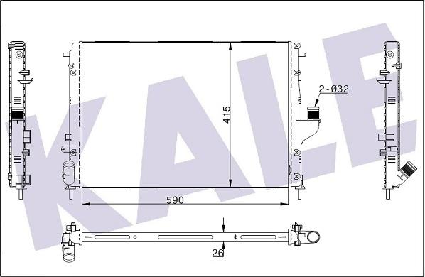 KALE OTO RADYATÖR 346210 - Radiator, engine cooling autospares.lv