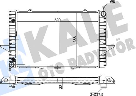 KALE OTO RADYATÖR 346225 - Radiator, engine cooling autospares.lv