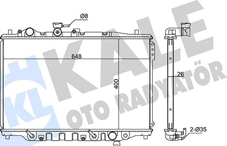 KALE OTO RADYATÖR 341995 - Radiator, engine cooling autospares.lv