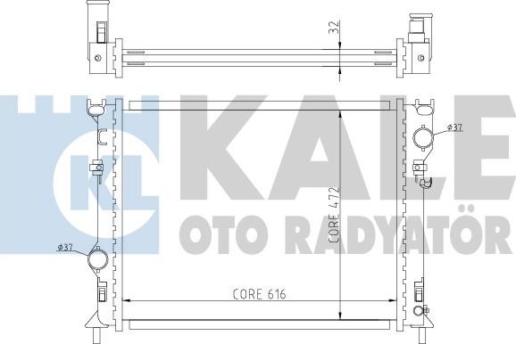 KALE OTO RADYATÖR 341940 - Radiator, engine cooling autospares.lv