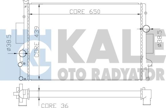 KALE OTO RADYATÖR 341985 - Radiator, engine cooling autospares.lv