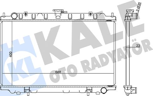 KALE OTO RADYATÖR 348405 - Radiator, engine cooling autospares.lv