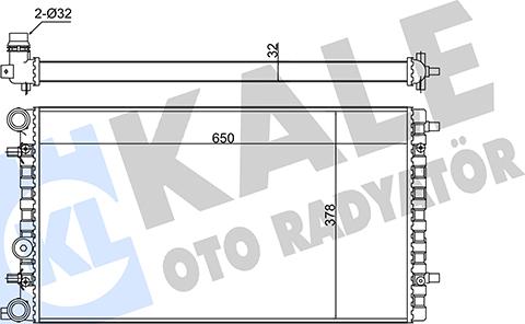 KALE OTO RADYATÖR 348500 - Radiator, engine cooling autospares.lv