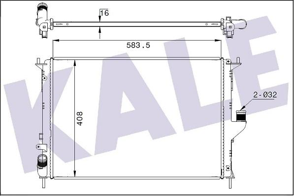 KALE OTO RADYATÖR 348685 - Radiator, engine cooling autospares.lv