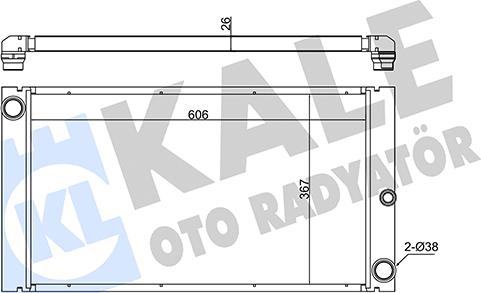 KALE OTO RADYATÖR 348885 - Radiator, engine cooling autospares.lv