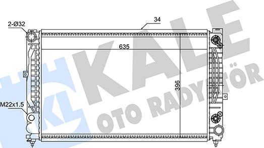 KALE OTO RADYATÖR 348310 - Radiator, engine cooling autospares.lv