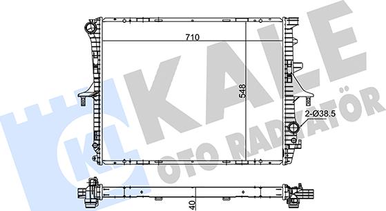 KALE OTO RADYATÖR 348320 - Radiator, engine cooling autospares.lv