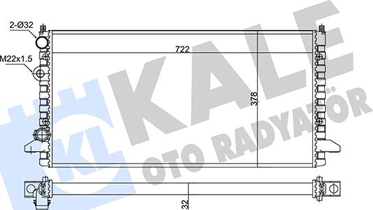 KALE OTO RADYATÖR 348295 - Radiator, engine cooling autospares.lv