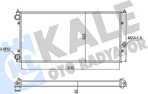 KALE OTO RADYATÖR 348240 - Radiator, engine cooling autospares.lv