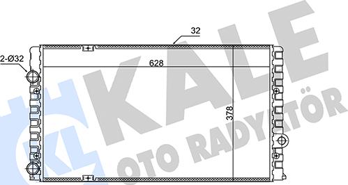 KALE OTO RADYATÖR 348250 - Radiator, engine cooling autospares.lv