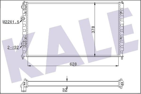 KALE OTO RADYATÖR 348260 - Radiator, engine cooling autospares.lv