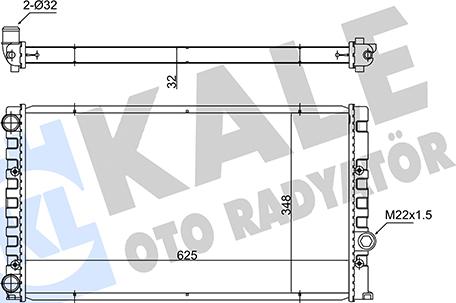 KALE OTO RADYATÖR 348235 - Radiator, engine cooling autospares.lv