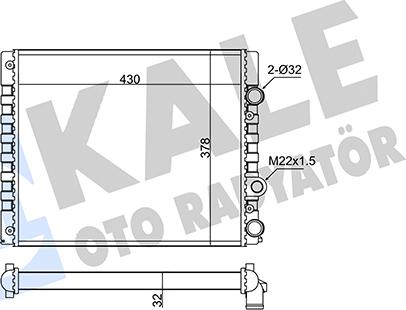 KALE OTO RADYATÖR 348270 - Radiator, engine cooling autospares.lv