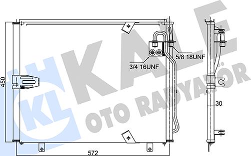 KALE OTO RADYATÖR 343065 - Condenser, air conditioning autospares.lv