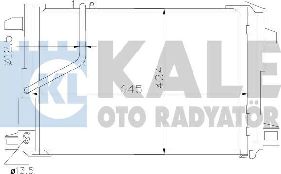 KALE OTO RADYATÖR 343030 - Condenser, air conditioning autospares.lv