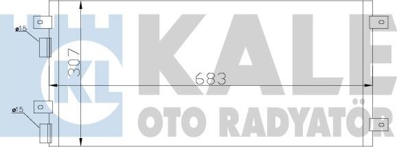 KALE OTO RADYATÖR 343205 - Condenser, air conditioning autospares.lv