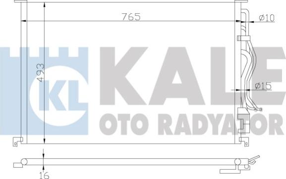 KALE OTO RADYATÖR 342940 - Condenser, air conditioning autospares.lv