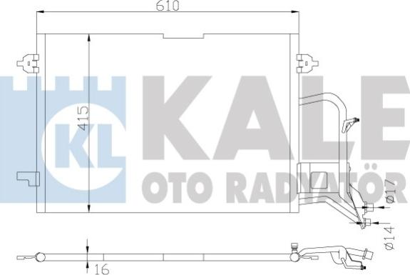 KALE OTO RADYATÖR 342935 - Condenser, air conditioning autospares.lv