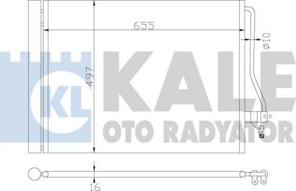 KALE OTO RADYATÖR 342490 - Condenser, air conditioning autospares.lv