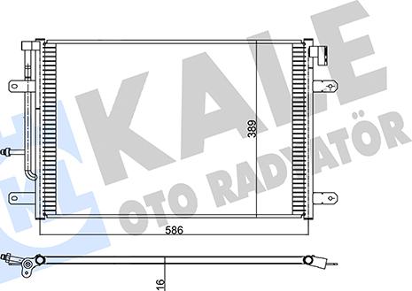 KALE OTO RADYATÖR 342475 - Condenser, air conditioning autospares.lv