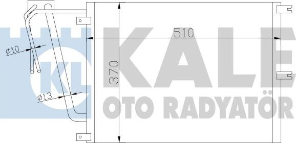 KALE OTO RADYATÖR 342565 - Condenser, air conditioning autospares.lv